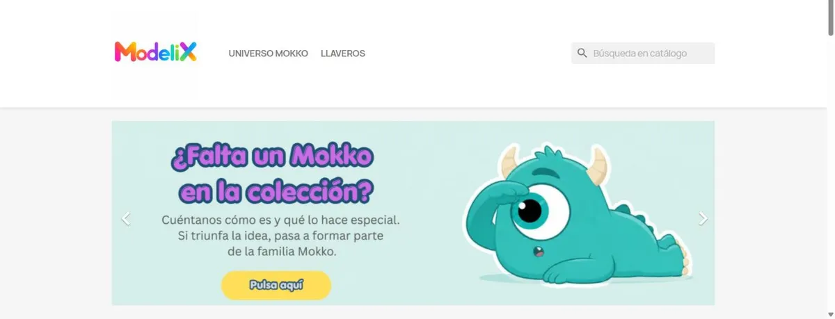Home page of the 3D-printed products online shop